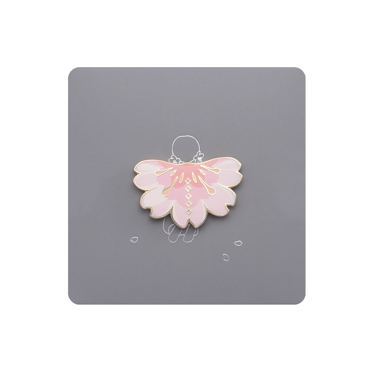 ピンバッジ 花笑むケープ