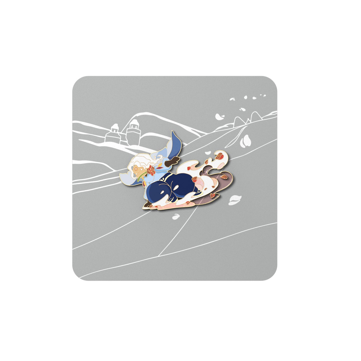 ピンバッジ バラの花びら