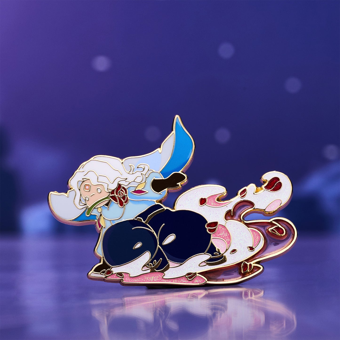 ピンバッジ バラの花びら