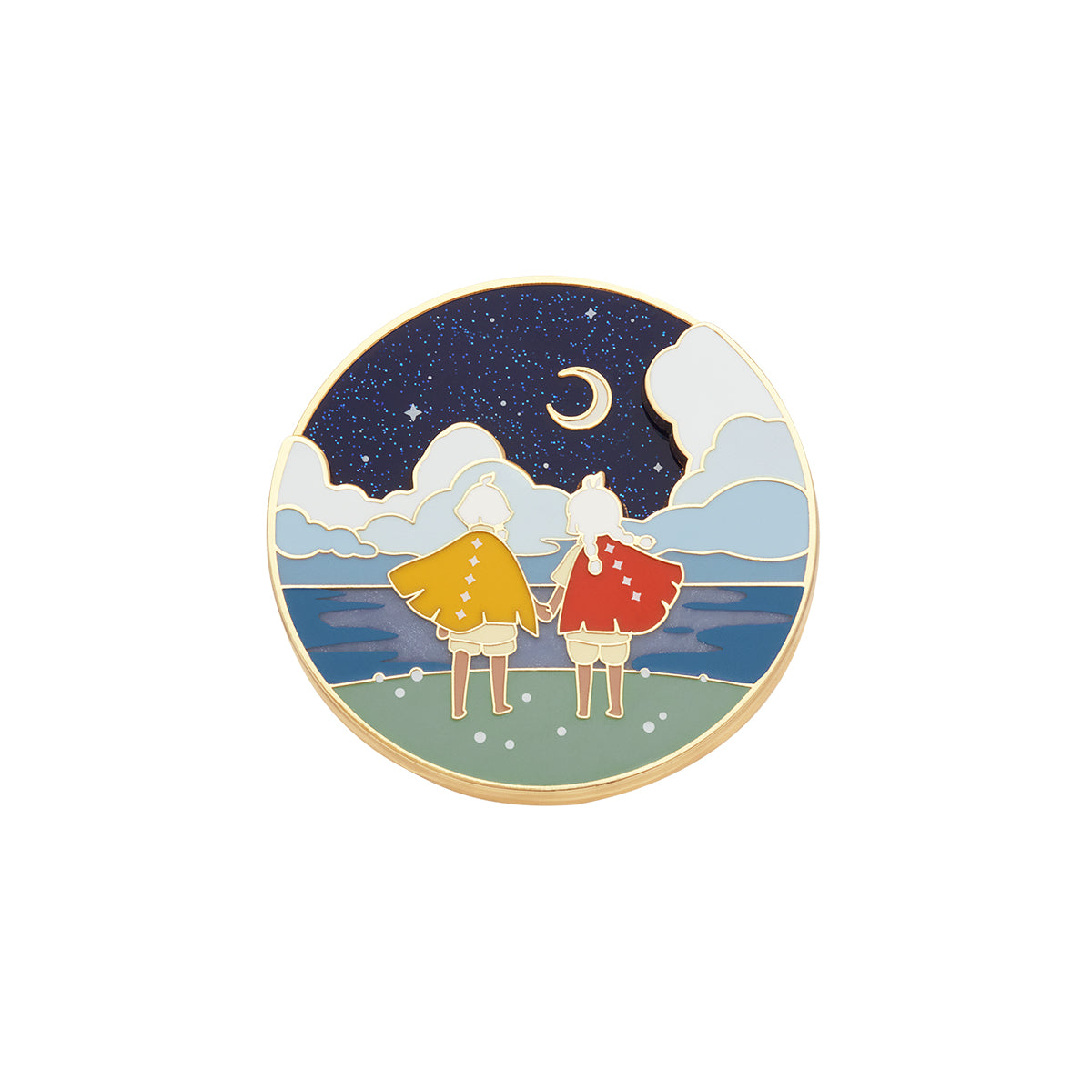 ピンバッジ 昼と夜と
