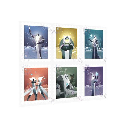 Sky 切手風シール - 大精霊