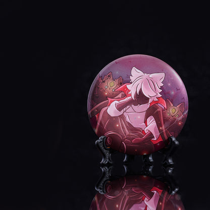 缶バッジ - いたずらふさふさ・ヘア