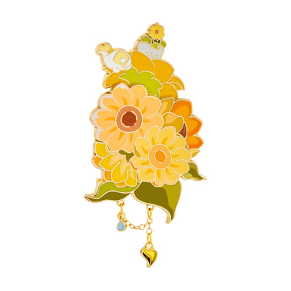 ピンバッジ  花笑むひまわり