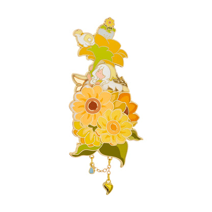 ピンバッジ  花笑むひまわり