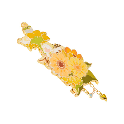 ピンバッジ  花笑むひまわり