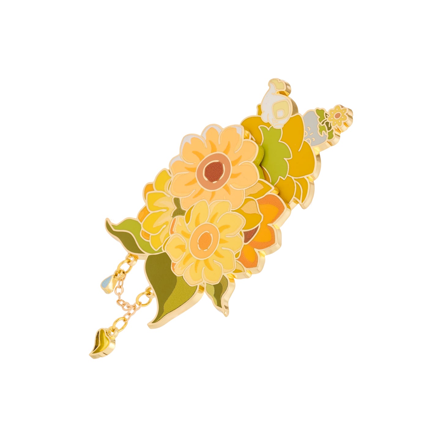 ピンバッジ  花笑むひまわり