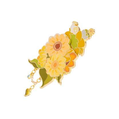 ピンバッジ  花笑むひまわり