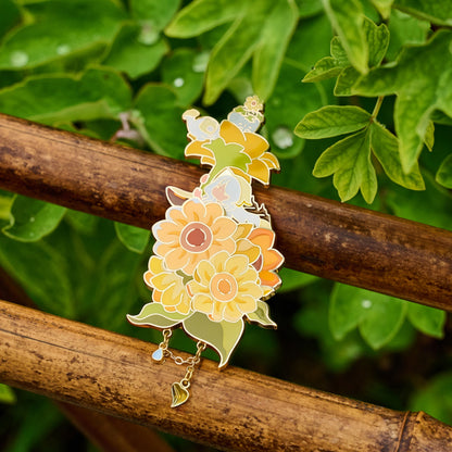 ピンバッジ  花笑むひまわり