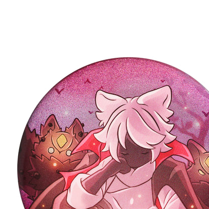 缶バッジ - いたずらふさふさ・ヘア