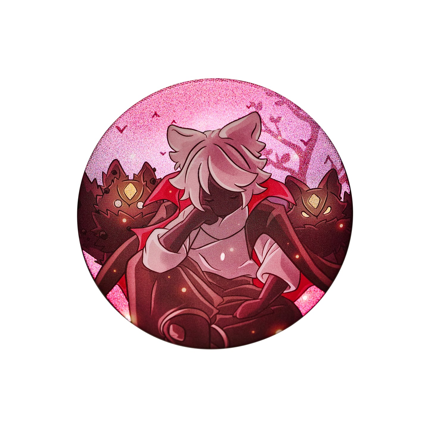 缶バッジ - いたずらふさふさ・ヘア