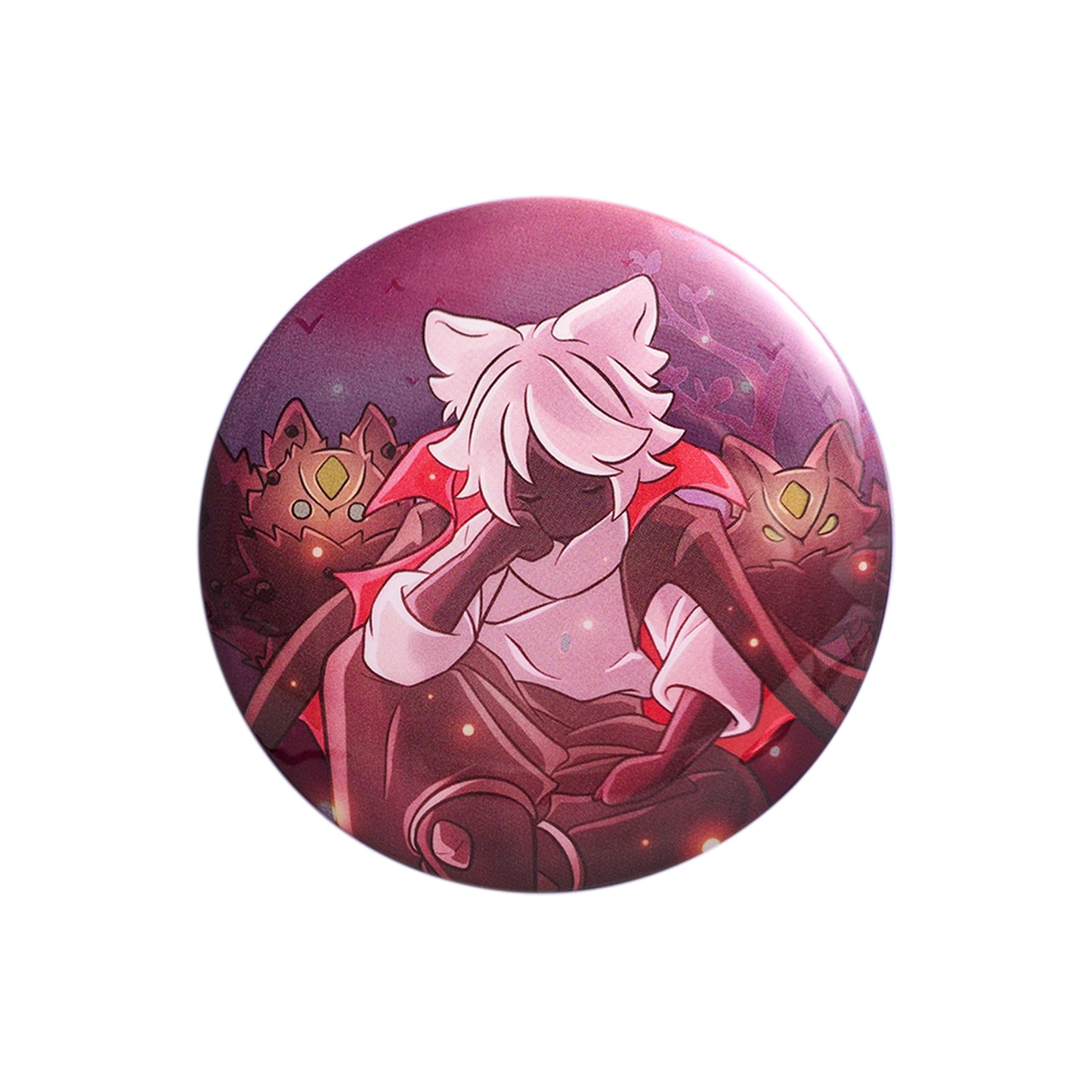 缶バッジ - いたずらふさふさ・ヘア