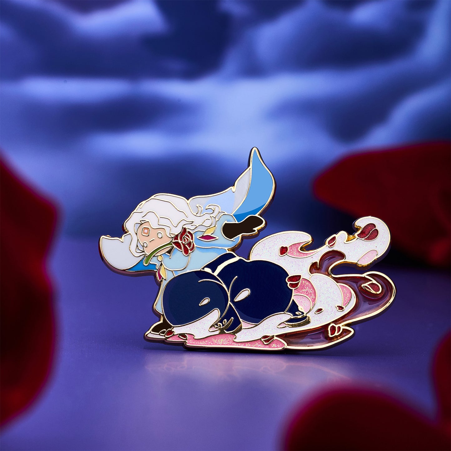 ピンバッジ バラの花びら