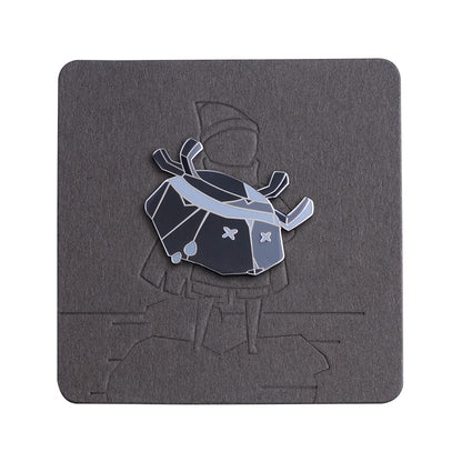 ピンバッジ ひっくり返り闇の蟹