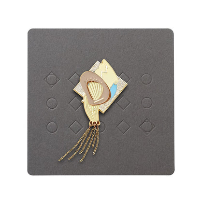 ピンバッジ ハープが奏でる音色