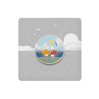 ピンバッジ 昼と夜と